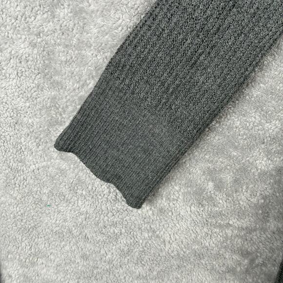 Eileen Fisher Cardigan M Gray Linen Blend Waffle Open Front Pockets Quiet Luxury - Picture 7 of 11